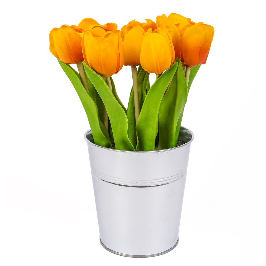 9 in. Spring Orange Tulip Bouquet - National Tree Company
