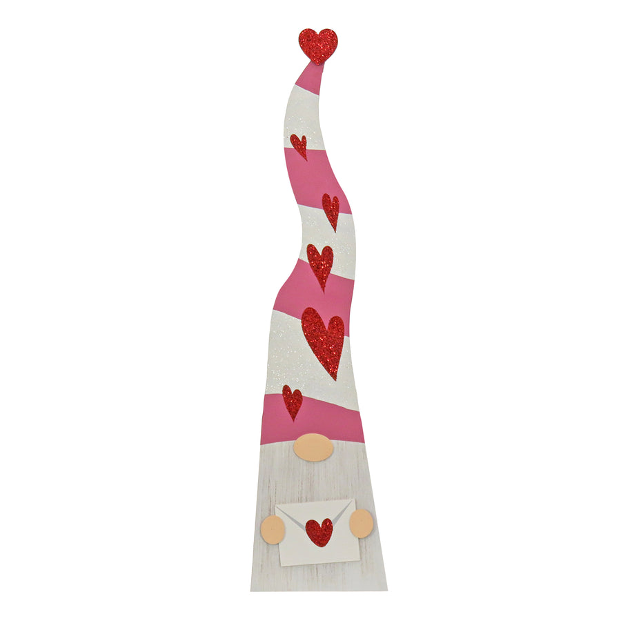 Valentine's Gnomes Porch Decoration, Pink, Valentine's Day Collection, 43 Inches - National Tree Company