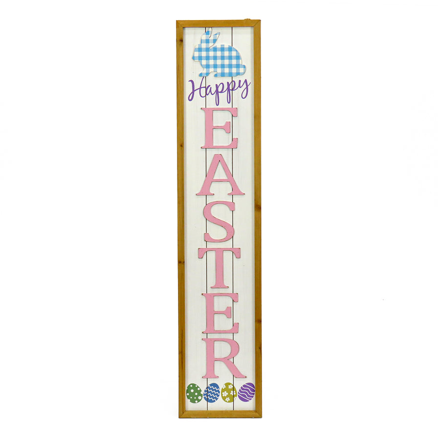43 in. Pink Easter Sign Porch Decoration - National Tree Company