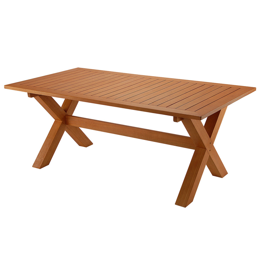 72x38x29 in. Eucalyptus Grandis Wood Farm House Style Table, Natural Color - National Tree Company