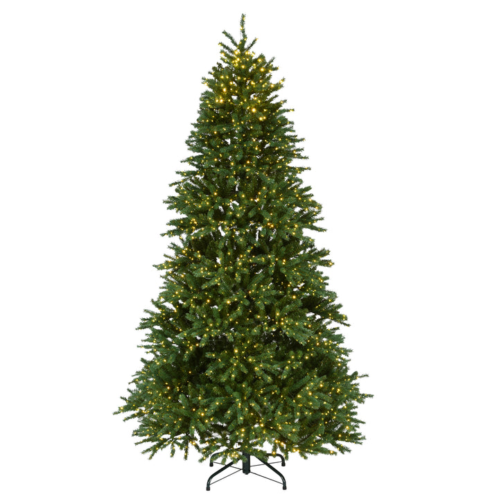 7.5 ft Jersey Fraser Fir Slim Tree with Dual Color LED Infinity Lights