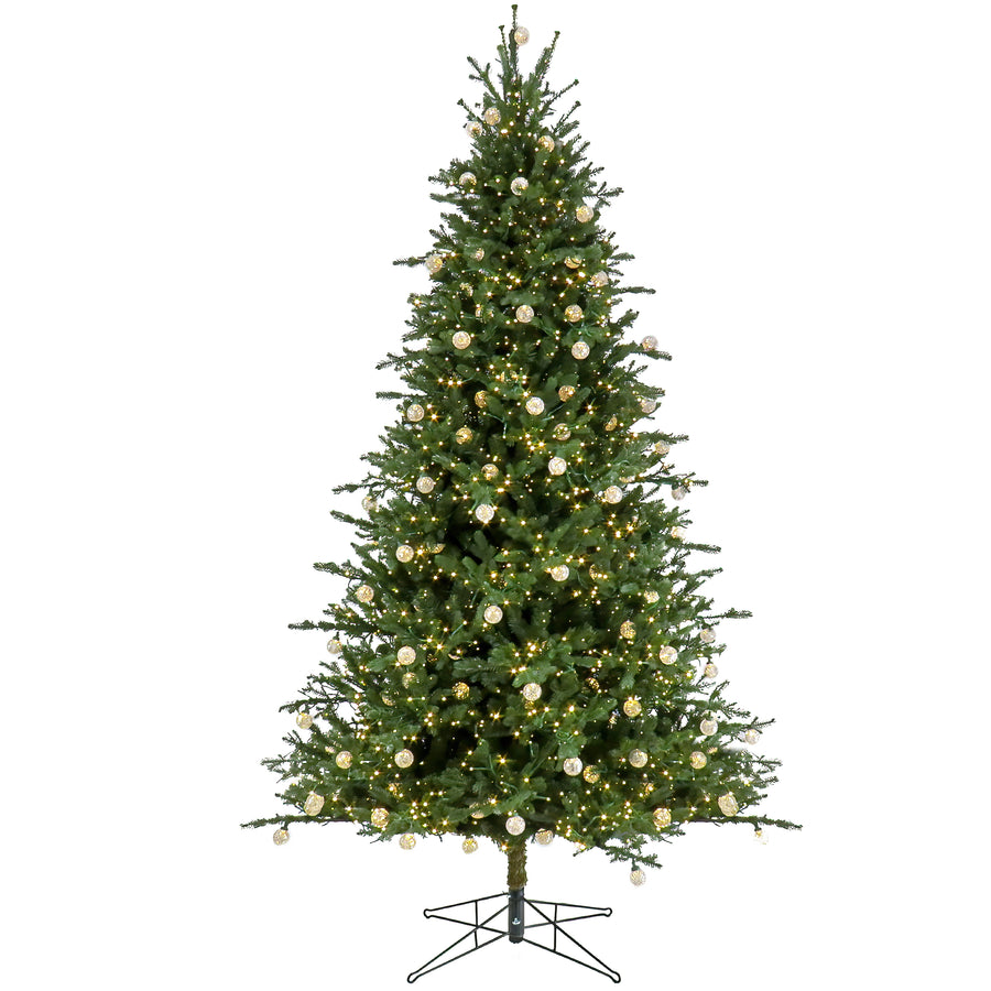 10 ft. Pre-Lit Aspen Pine Hinged Tree with Warm White LED Light - National Tree Company