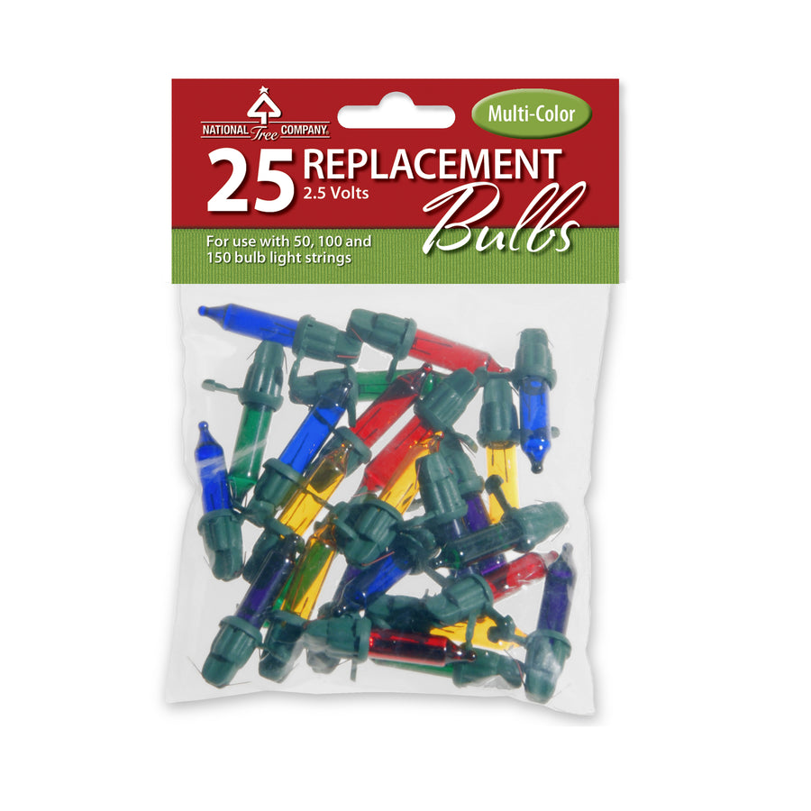 2.5 Volts 25-Pack Multicolor Incandescent Replacement Bulbs - National Tree Company