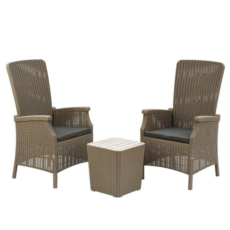 3-Piece Bracknell Collection All-Weather Chat Set - National Tree Company