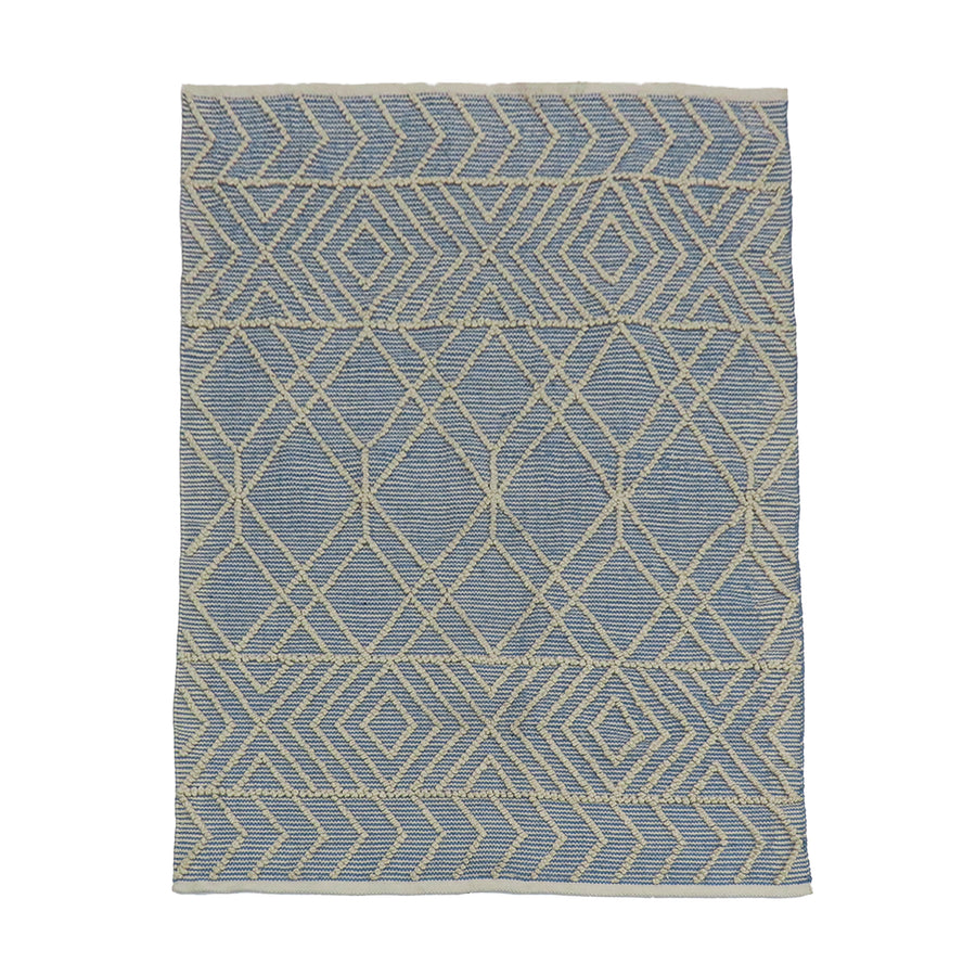 4x6 ft. Cloud Blue Hand Woven Outdoor Rug - National Tree Company