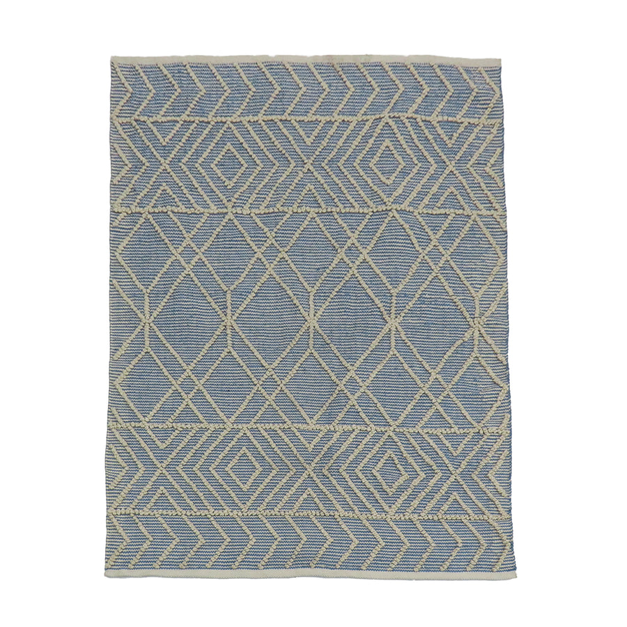 5x7 ft. Cloud Blue Hand Woven Outdoor Rug - National Tree Company