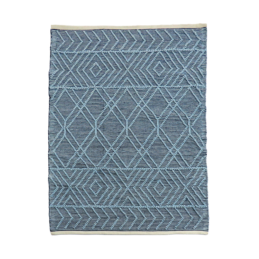 4x6 ft. Navy Blue Hand Woven Outdoor Rug - National Tree Company