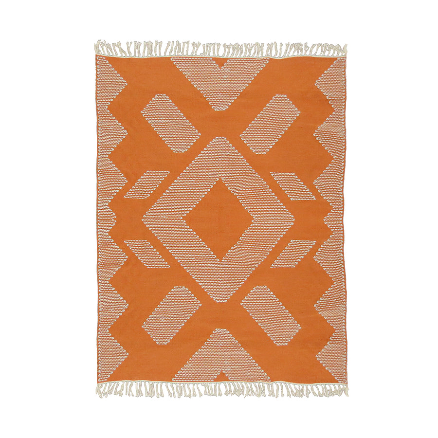 4x6 ft. Papaya Hand Woven Outdoor Rug - National Tree Company