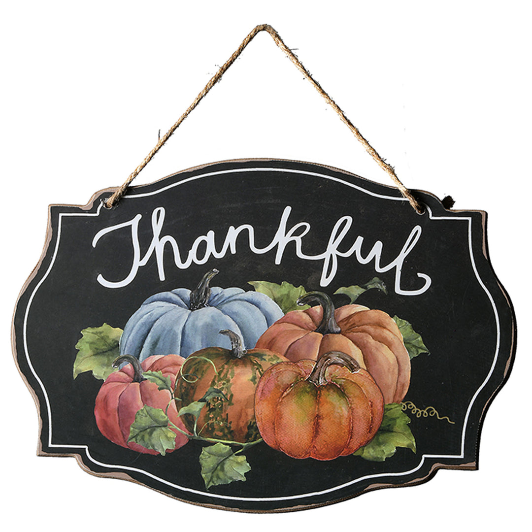 National Tree Company Thankful Fall Hanging Wall Art Decoration, Autumn Collection, 14 in