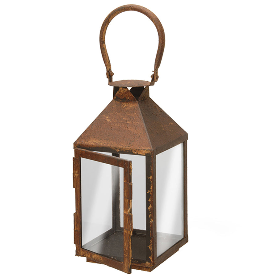 6 in. Spring Rusted Metal Lantern Hanging Decoration - National Tree Company