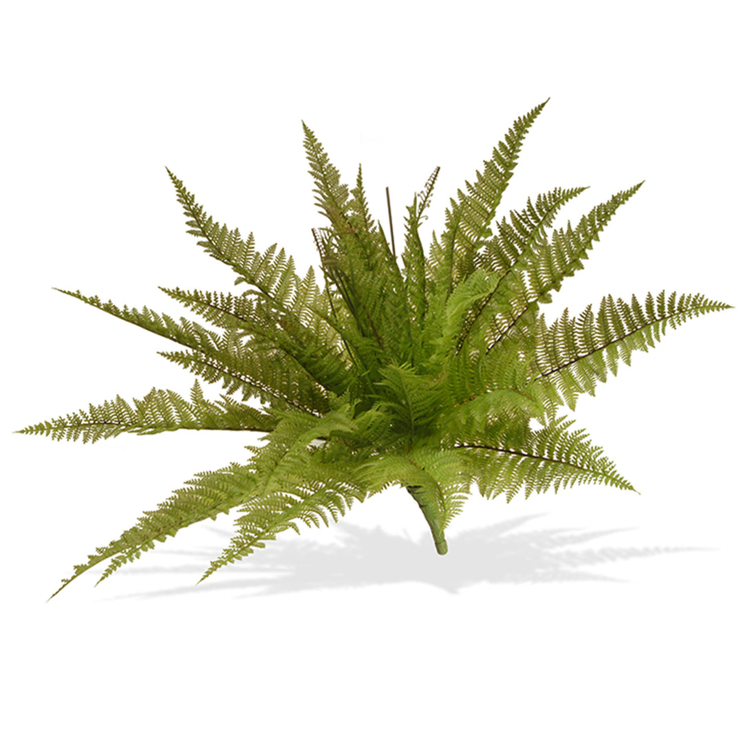 Artificial Fern Bush, Stem Vine Base, Spring Collection, 21 Inches