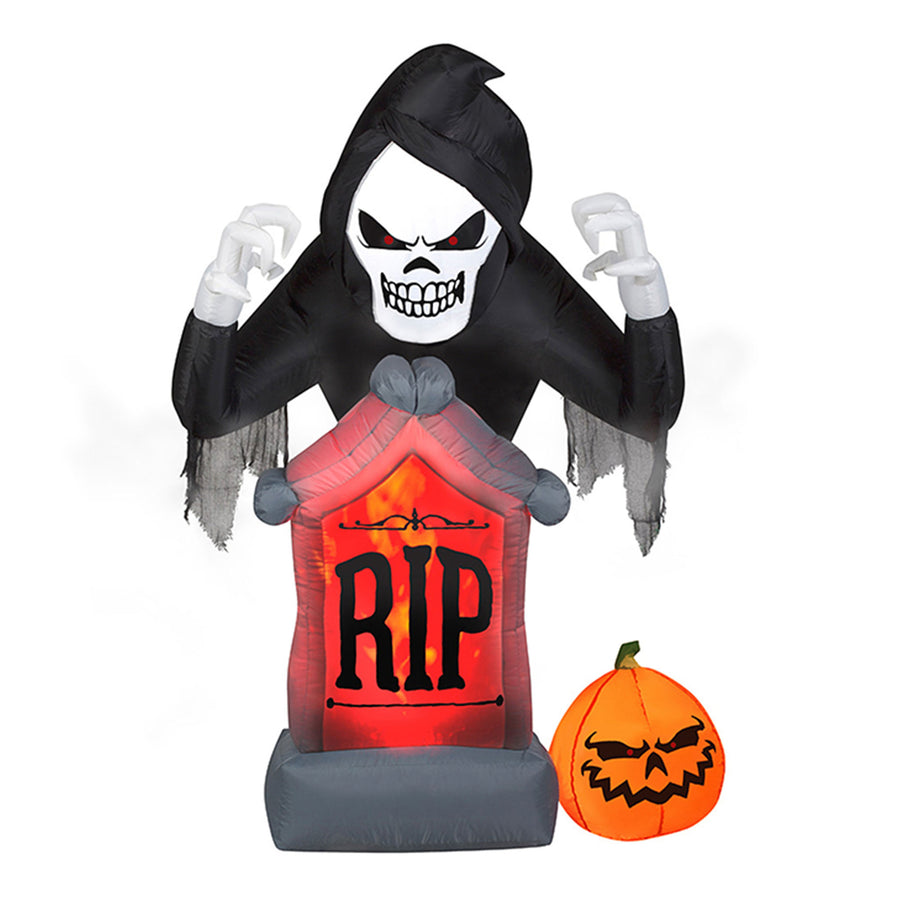 6 ft. Halloween Shaking Grim Reaper Inflatable and Animated Decoration - National Tree Company