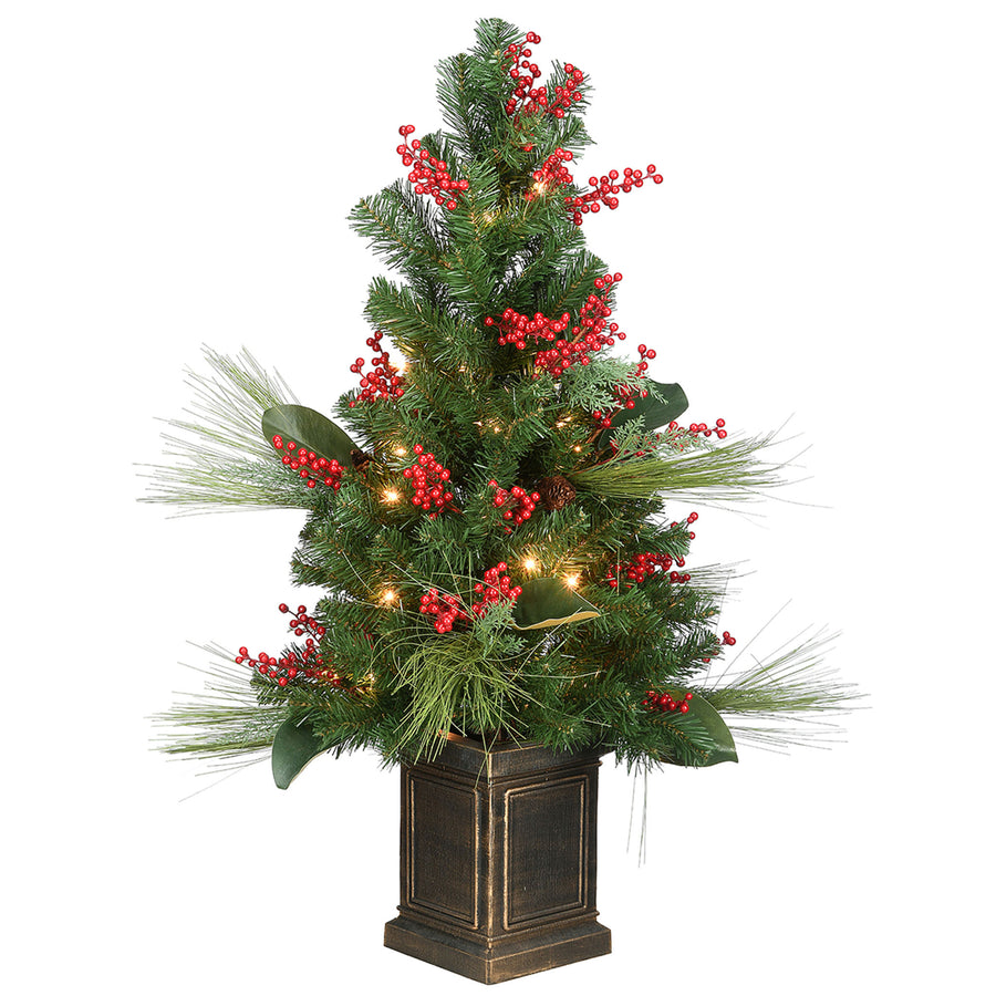 40 in. Pre-Lit Decorative Collection Magnolia Tree with Clear Lights - National Tree Company