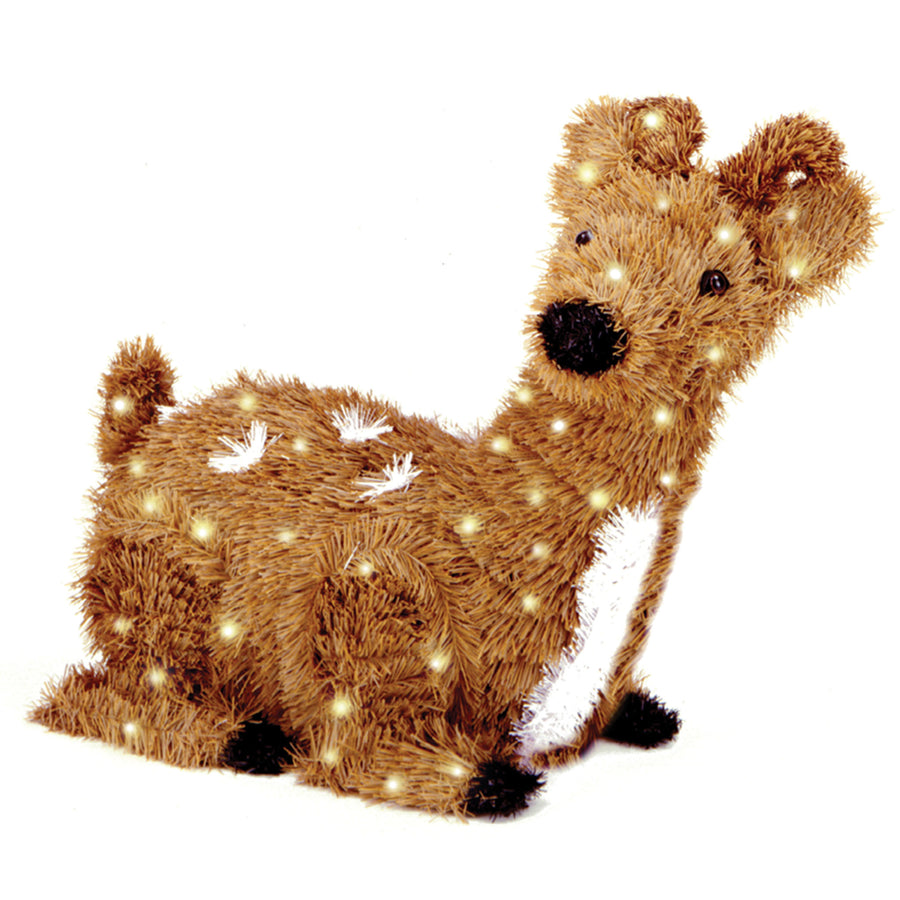 24 in. Resting Reindeer with Clear Lights - National Tree Company
