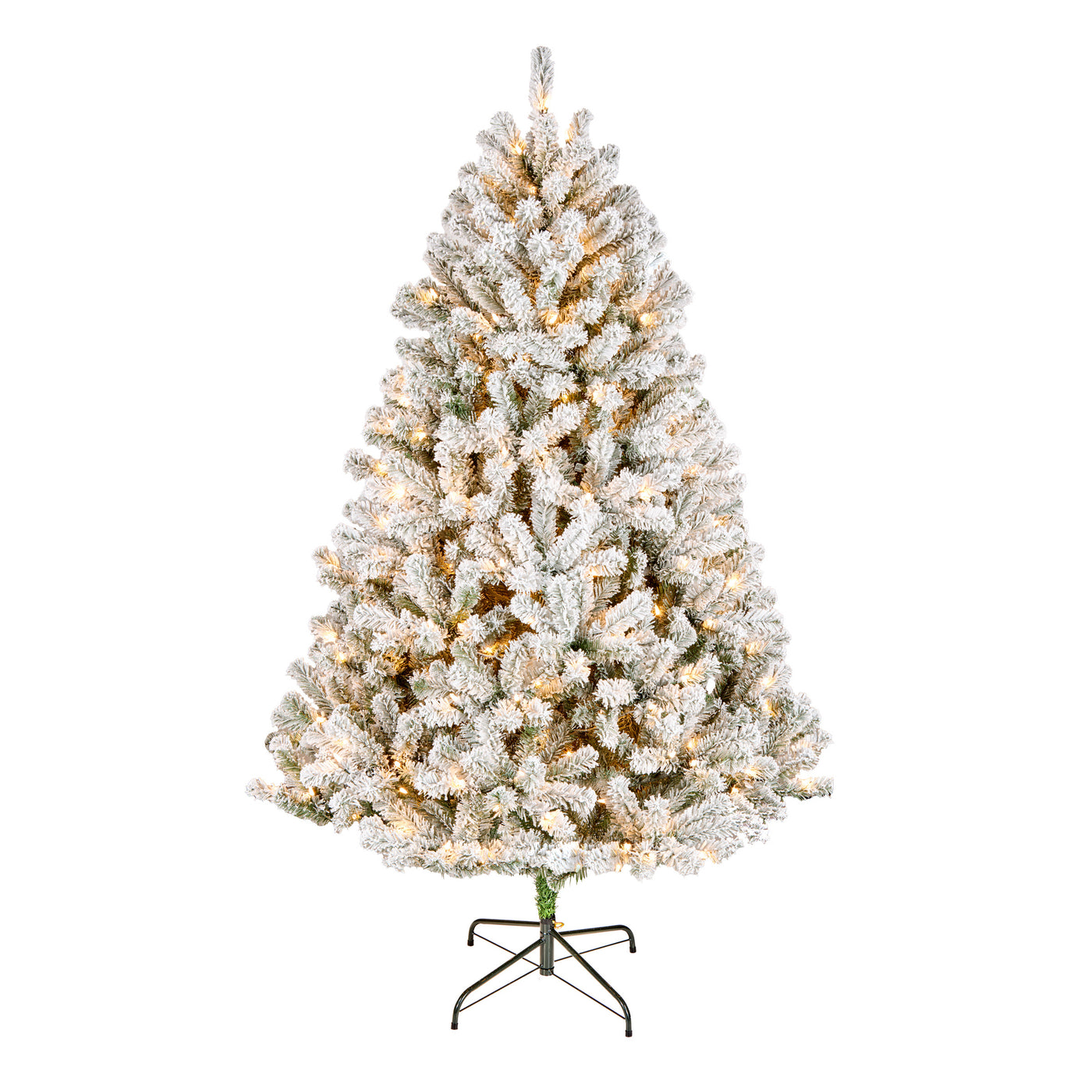 6 ft. Pre-Lit Flocked Acacia Tree with Clear Lights - National Tree Company