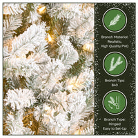 6 ft. Pre-Lit Flocked Acacia Tree with Clear Lights - National Tree Company