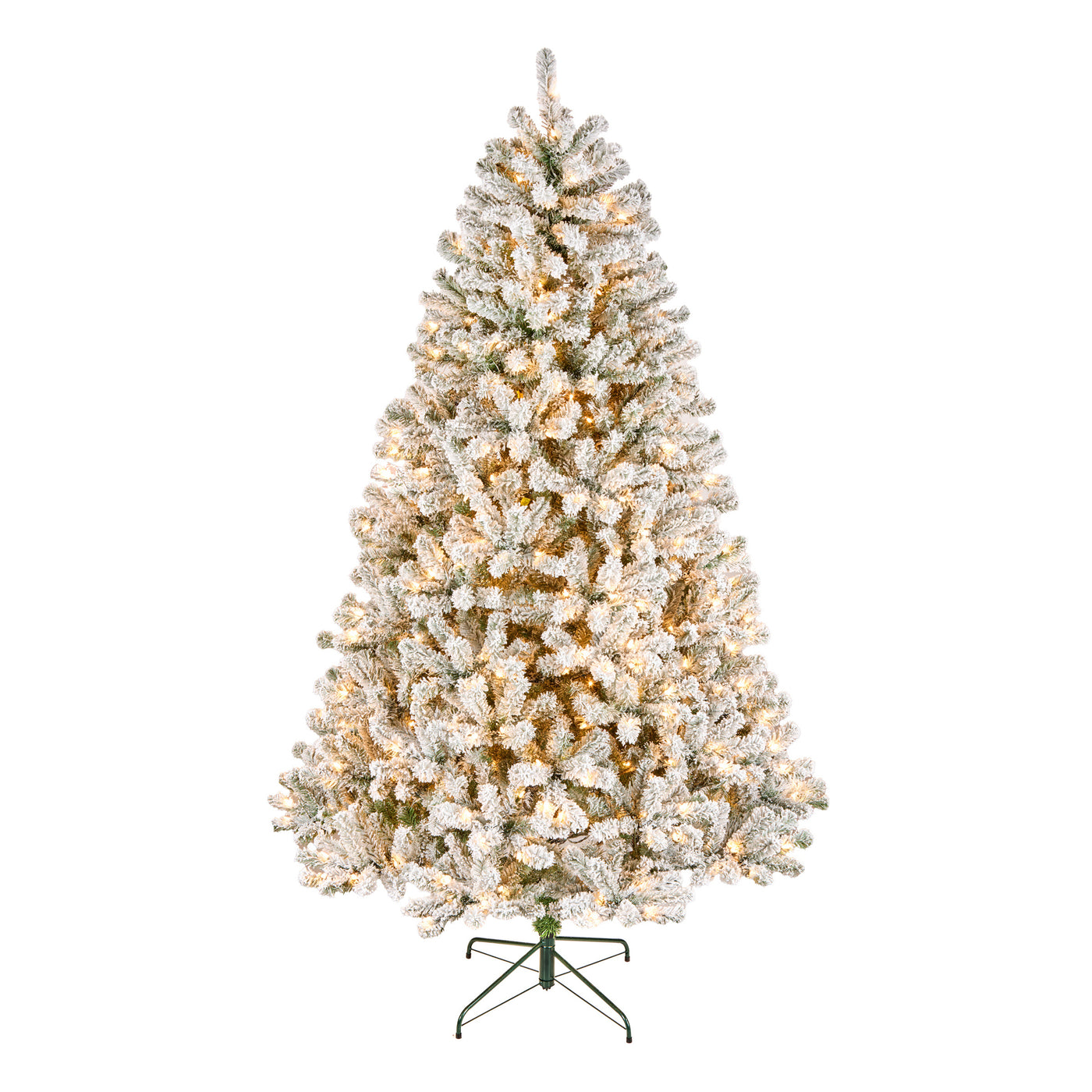 7.5 ft Pre-Lit Flocked Acacia Tree with Clear Lights - National Tree Company
