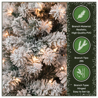 4.5 ft. Pre-Lit Acacia Flocked Tree with Clear Lights - National Tree Company