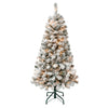 4.5 ft. Pre-Lit Acacia Flocked Tree with Clear Lights - National Tree Company