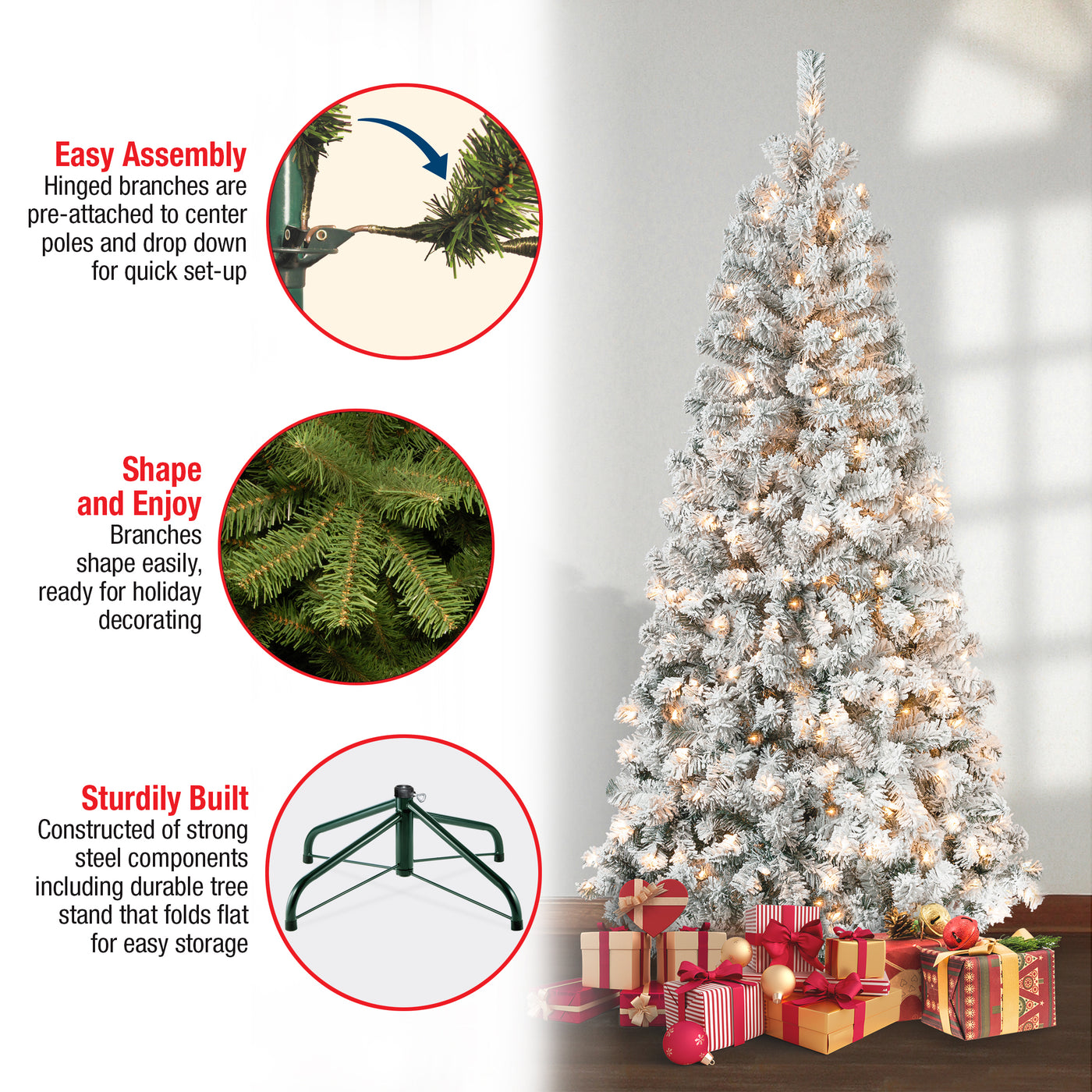 6 ft. Pre-Lit Acacia Slim Tree with Clear Lights - National Tree Company