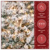7.5 ft. Pre-Lit Acacia Hinged Tree with Clear Lights - National Tree Company