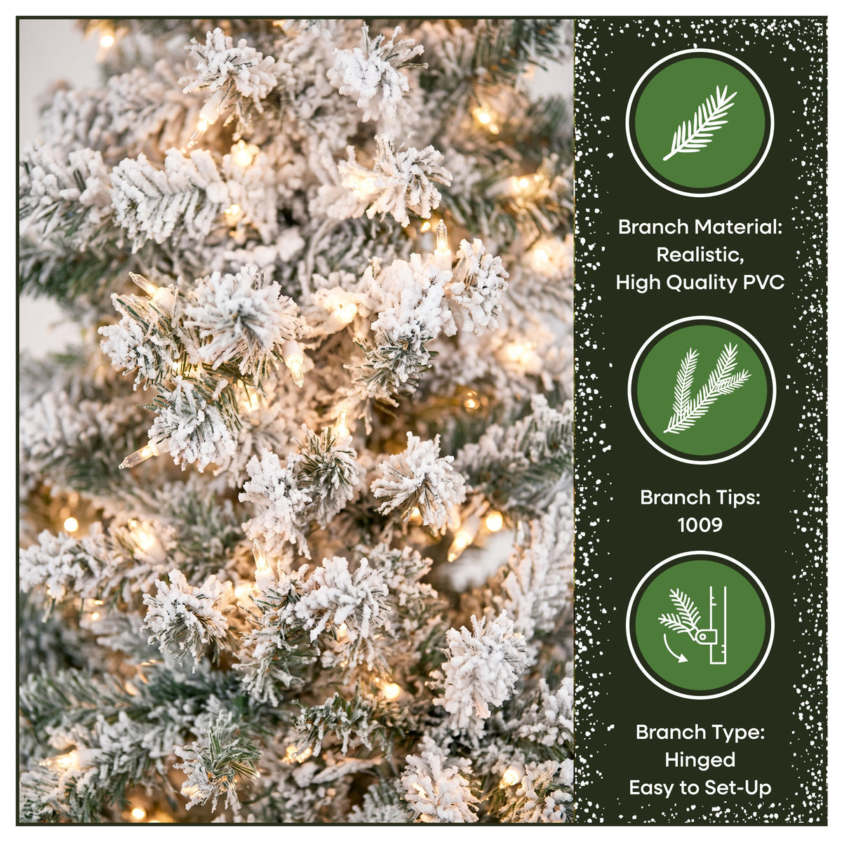 7.5 ft. Pre-Lit Acacia Hinged Tree with Clear Lights - National Tree Company