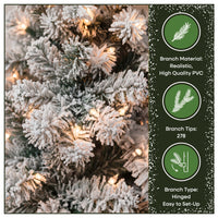 4.5 ft. Pre-Lit Acacia Flocked Tree with Clear Lights - National Tree Company