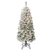 4.5 ft. Pre-Lit Acacia Flocked Tree with Clear Lights - National Tree Company