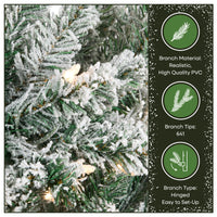 7.5 ft. Pre-Lit Acacia Pencil Slim Flocked Tree with Clear Lights - National Tree Company