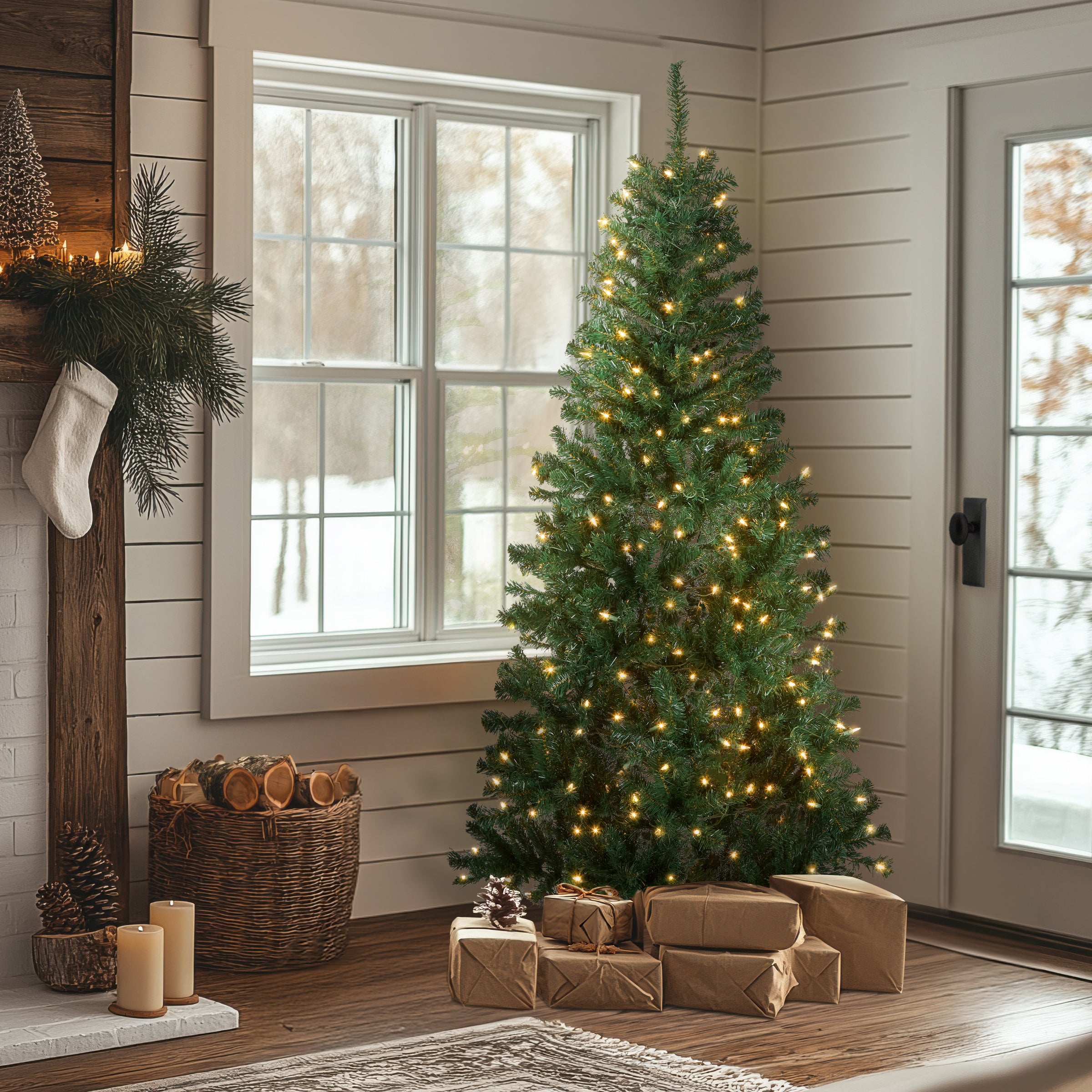 クリスマスツリー 6 ft. Pre-Lit Acacia Tree with Clear Lights · National Tree Company