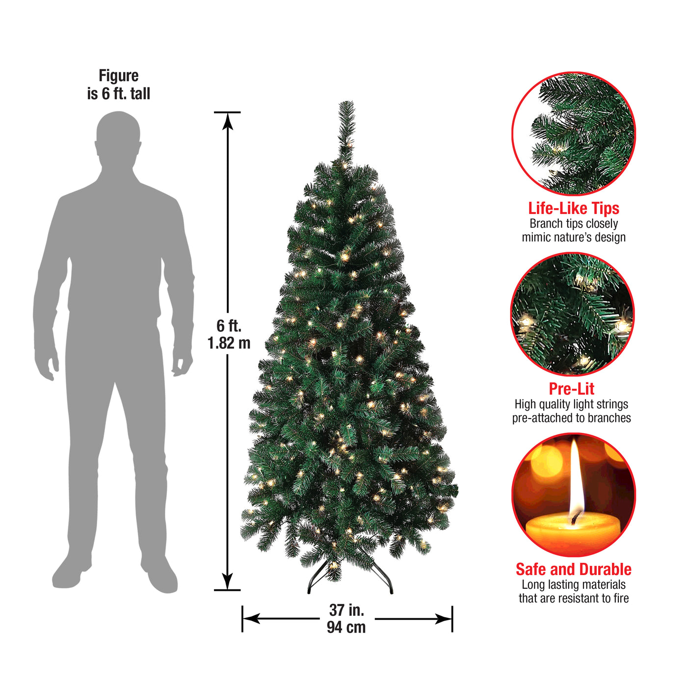 6 ft. Pre-Lit Acacia Tree with Clear Lights - National Tree Company