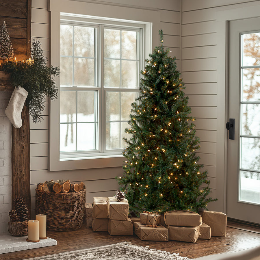 6 ft. Pre-Lit Acacia Tree with Clear Lights