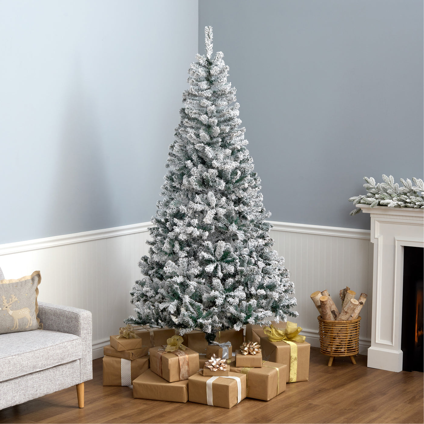 7.5 ft. Acacia Flocked Tree - National Tree Company