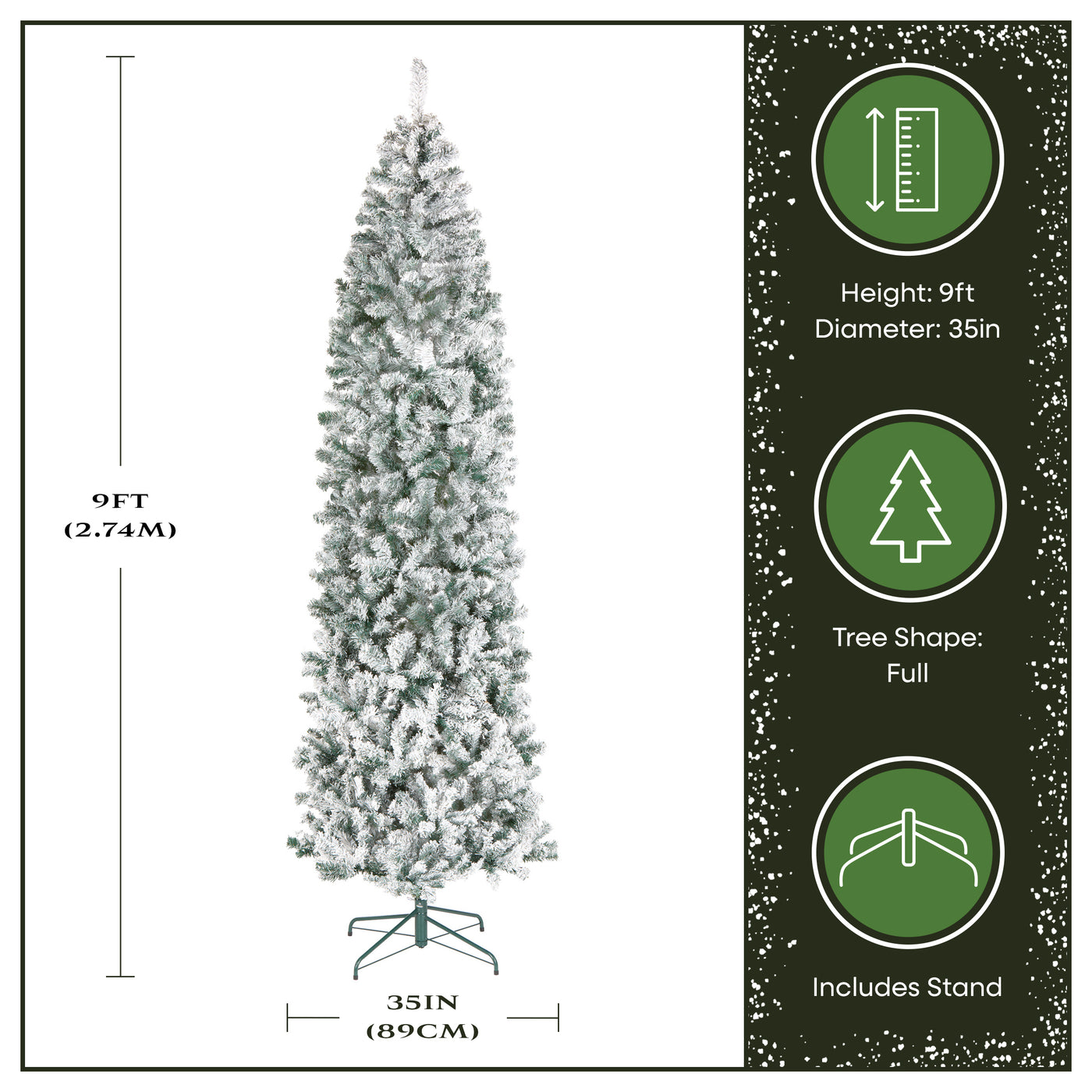 9 ft. Acacia Flocked Slim Tree - National Tree Company