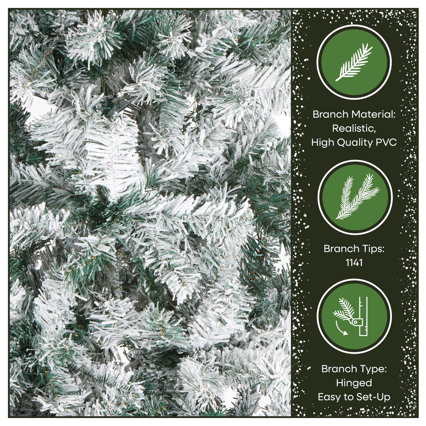 9 ft. Acacia Flocked Slim Tree - National Tree Company