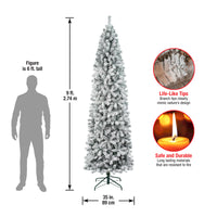 9 ft. Acacia Flocked Slim Tree - National Tree Company