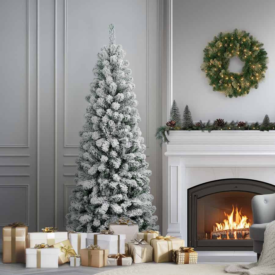 6 ft. Acacia Medium Flocked Tree