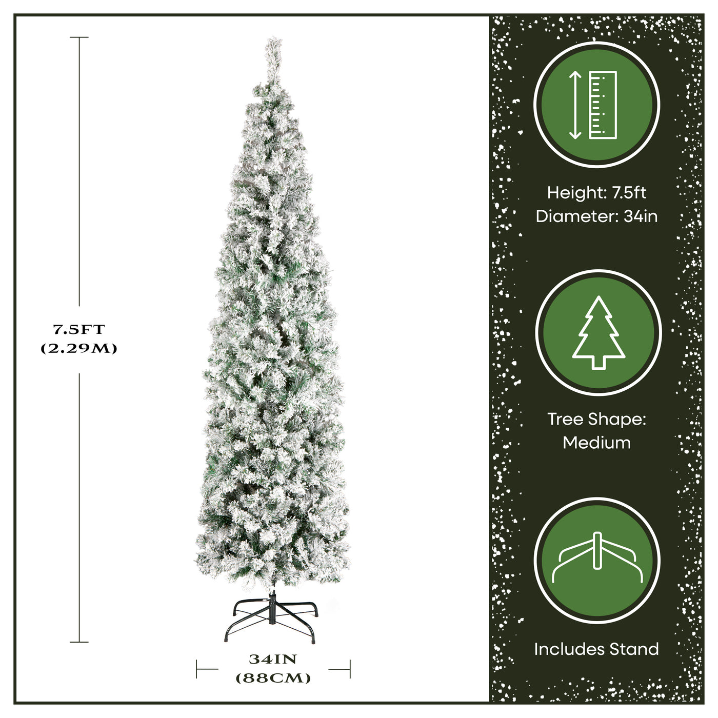 7.5 ft. Acacia Medium Flocked Tree - National Tree Company