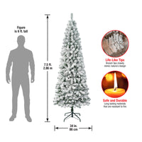 7.5 ft. Acacia Medium Flocked Tree - National Tree Company