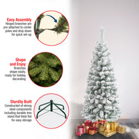 4.5 ft. Acacia Pencil Slim Flocked Tree - National Tree Company