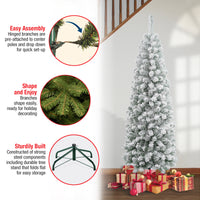 6 ft. Acacia Pencil Slim Flocked Tree - National Tree Company