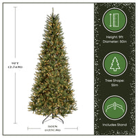 9 ft. Pre-Lit Dunhill Fir Slim Tree with Clear Lights - National Tree Company
