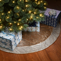 52" Yuletide Glam Collection Metallic Gold Tree Skirt - National Tree Company