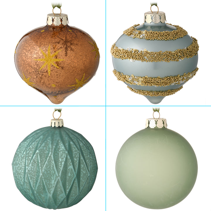 20-Piece Christmas Tree Ornament Set, Alpine Collection