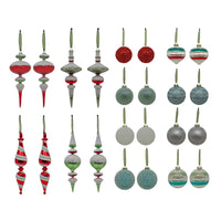 24 Piece HGTV Home Collection Nostalgic Traditions Ornaments - National Tree Company