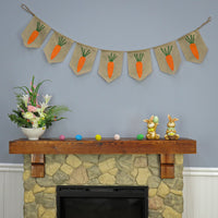 Carrots Hanging Banner Decoration, Orange, Easter Collection, 70 Inches - National Tree Company