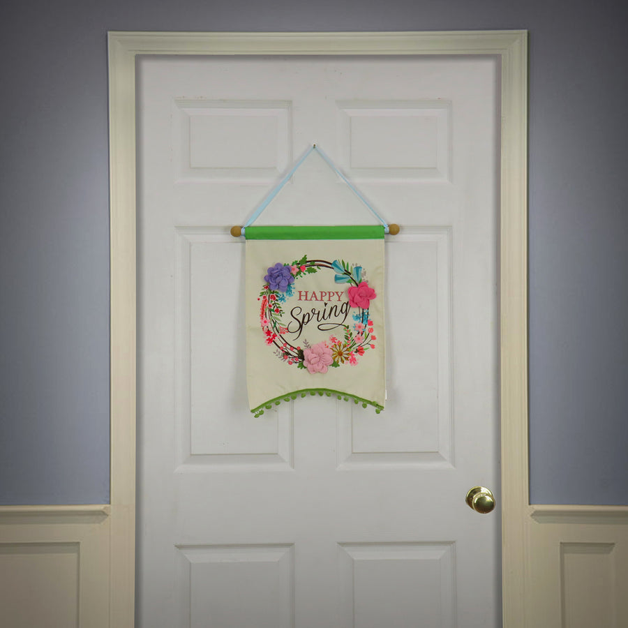 18 in. Happy Spring Hanging Banner Decoration