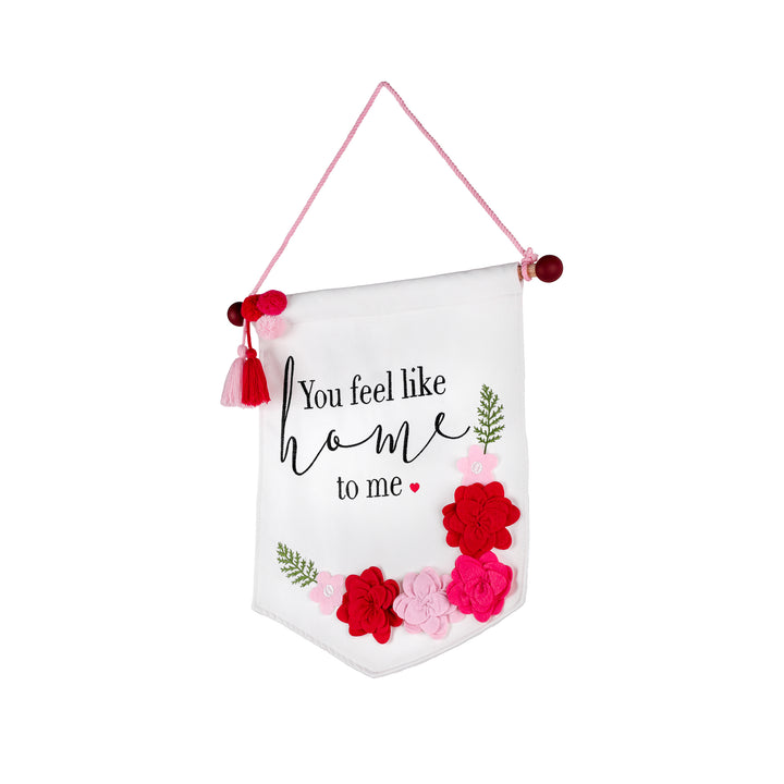 Valentine's 'You Feel Like Home' Banner, Valentine's Day Collection, 18.5 Inches