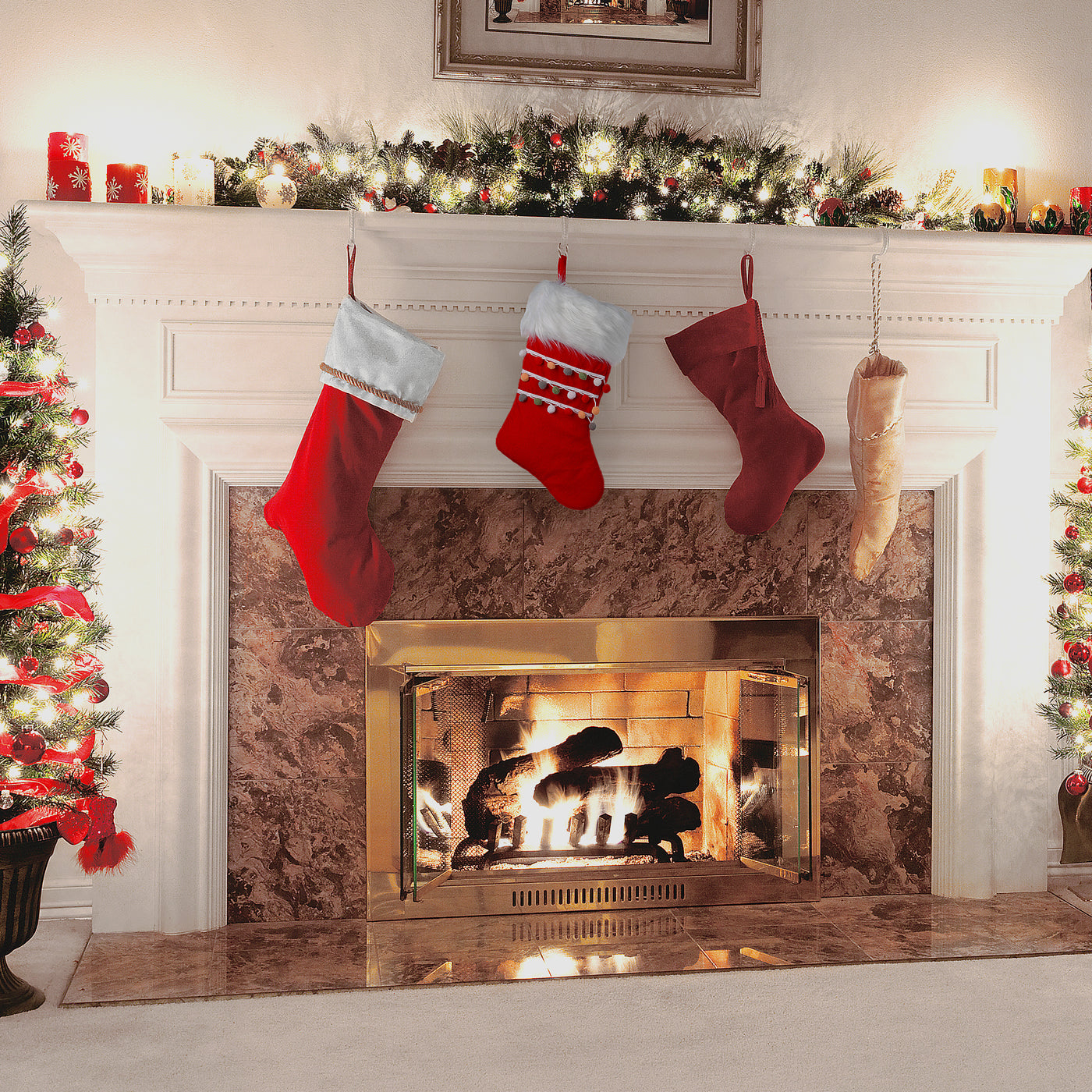 19" General Store Collection Red Velvet Stocking - National Tree Company