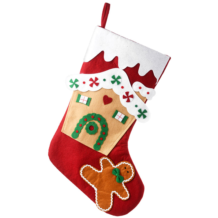 20" Be Merry Collection Gingerbread House Stocking